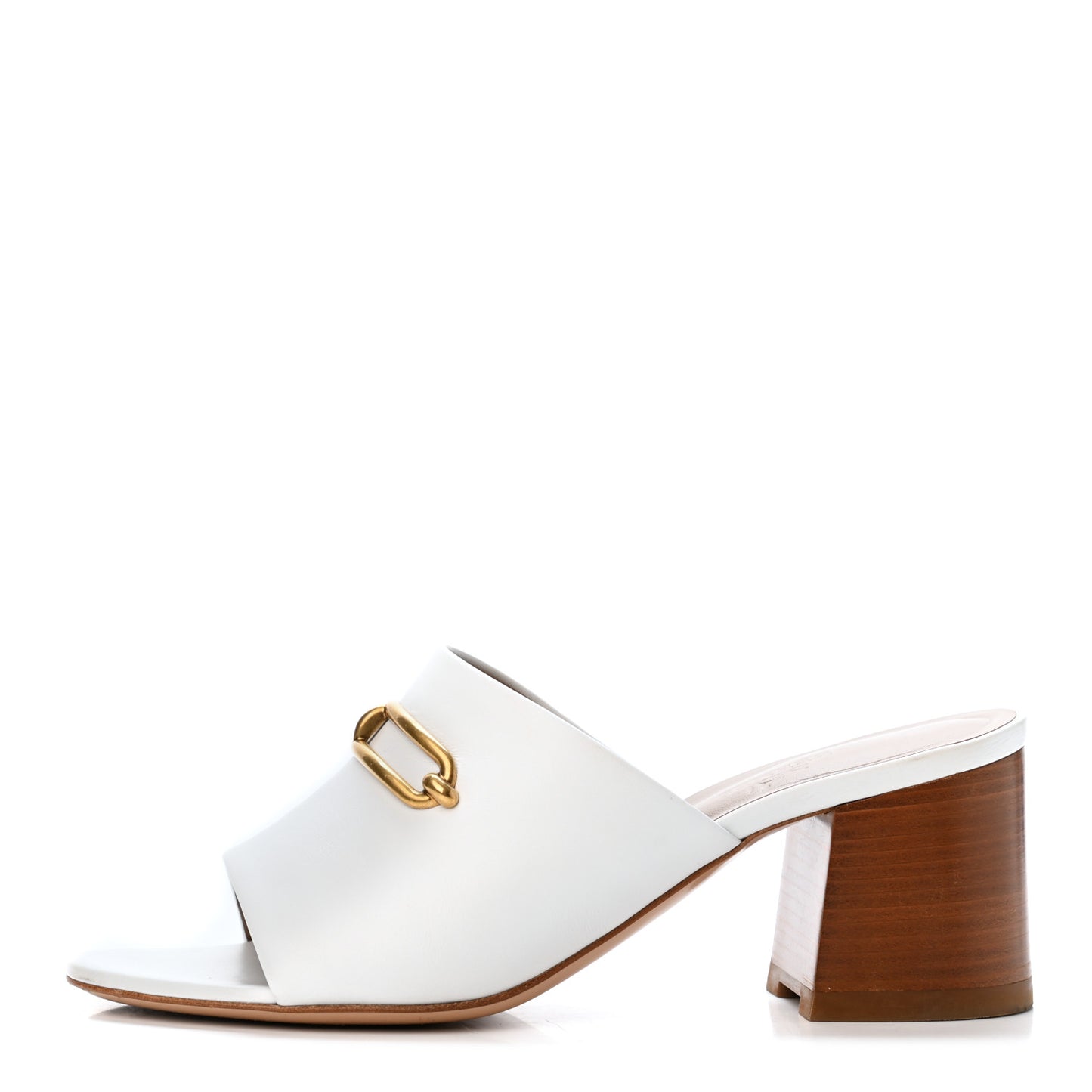 Calfskin Camilla Mules 38 White