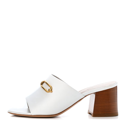 Hermes Calfskin Camilla Mules 38 White 1 of 4