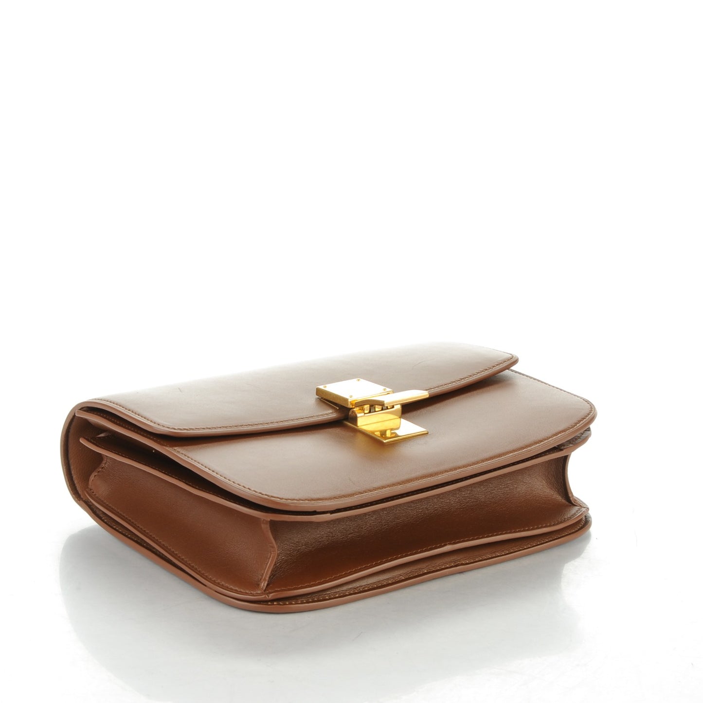 Box Calfskin Medium Classic Box Flap Bag Camel