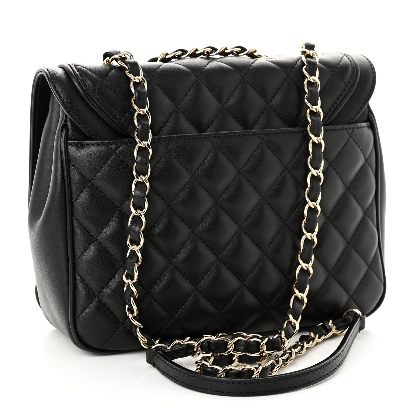 Lambskin Quilted Medium Lovely Day Flap Black