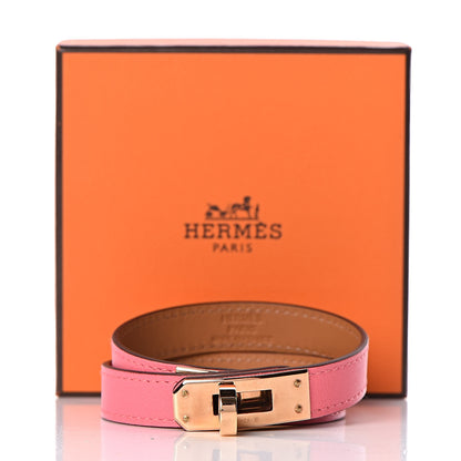 Hermes Swift Kelly Double Tour Bracelet M Rose Azalee 7 of 7