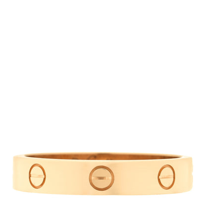 Cartier 18K Yellow Gold Diamond 4mm LOVE Wedding Band Ring 57 8 3 of 5