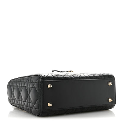 Christian Dior Lambskin Cannage Small Lady Dior Black 4 of 15