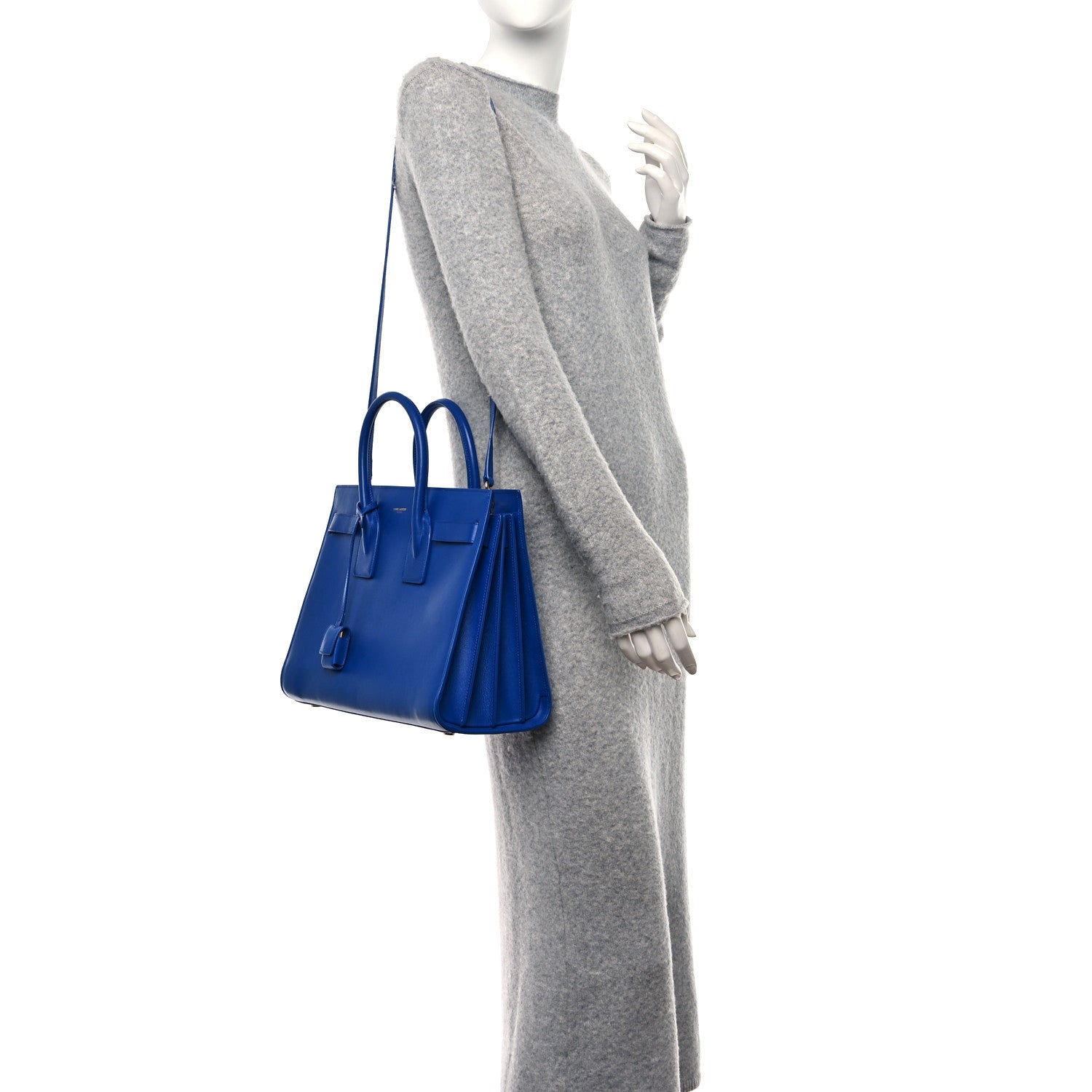 Saint Laurent Calfskin Small Sac De Jour Royal Blue 2 of 13