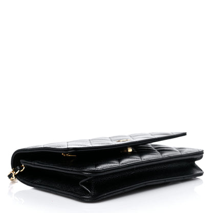 Chanel Caviar Quilted Wallet On Chain WOC Black 4 of 11