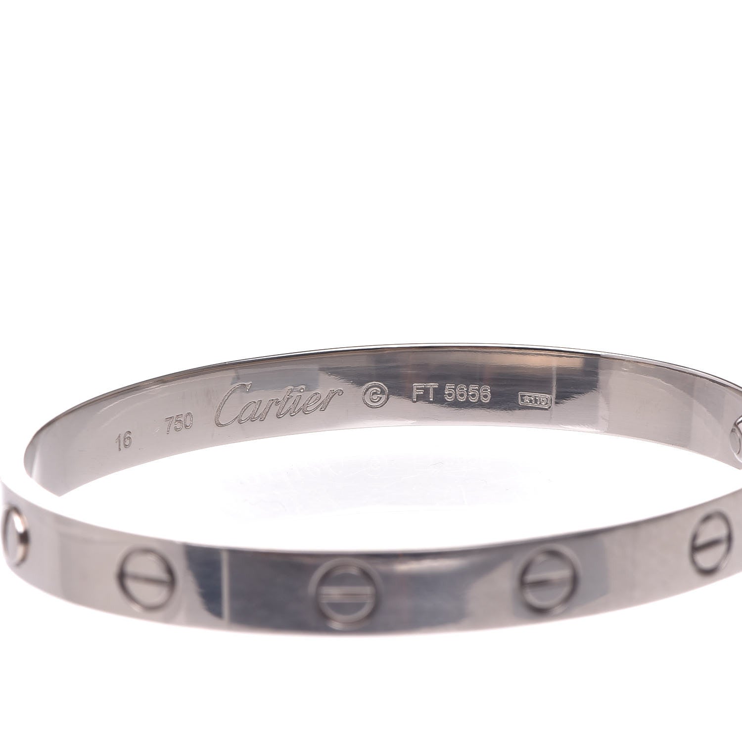 Cartier 18K White Gold LOVE Bracelet 16 4 of 4