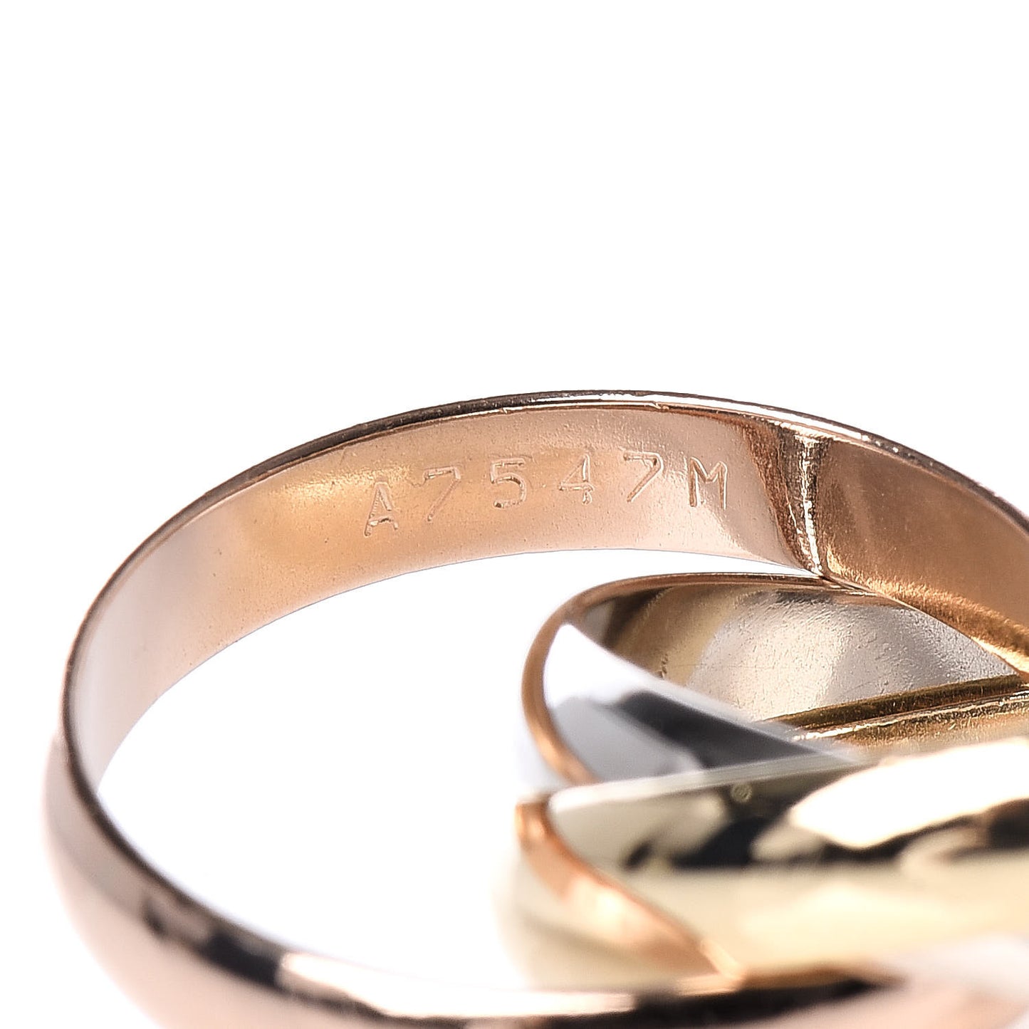 18K Pink Yellow White Gold Classic Les Must De Trinity Ring 51 5.75