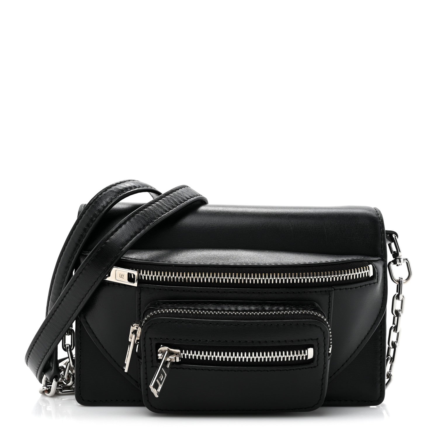 Alexander Wang Lambskin Attica Chain Crossbody Bag Black 1 of 12