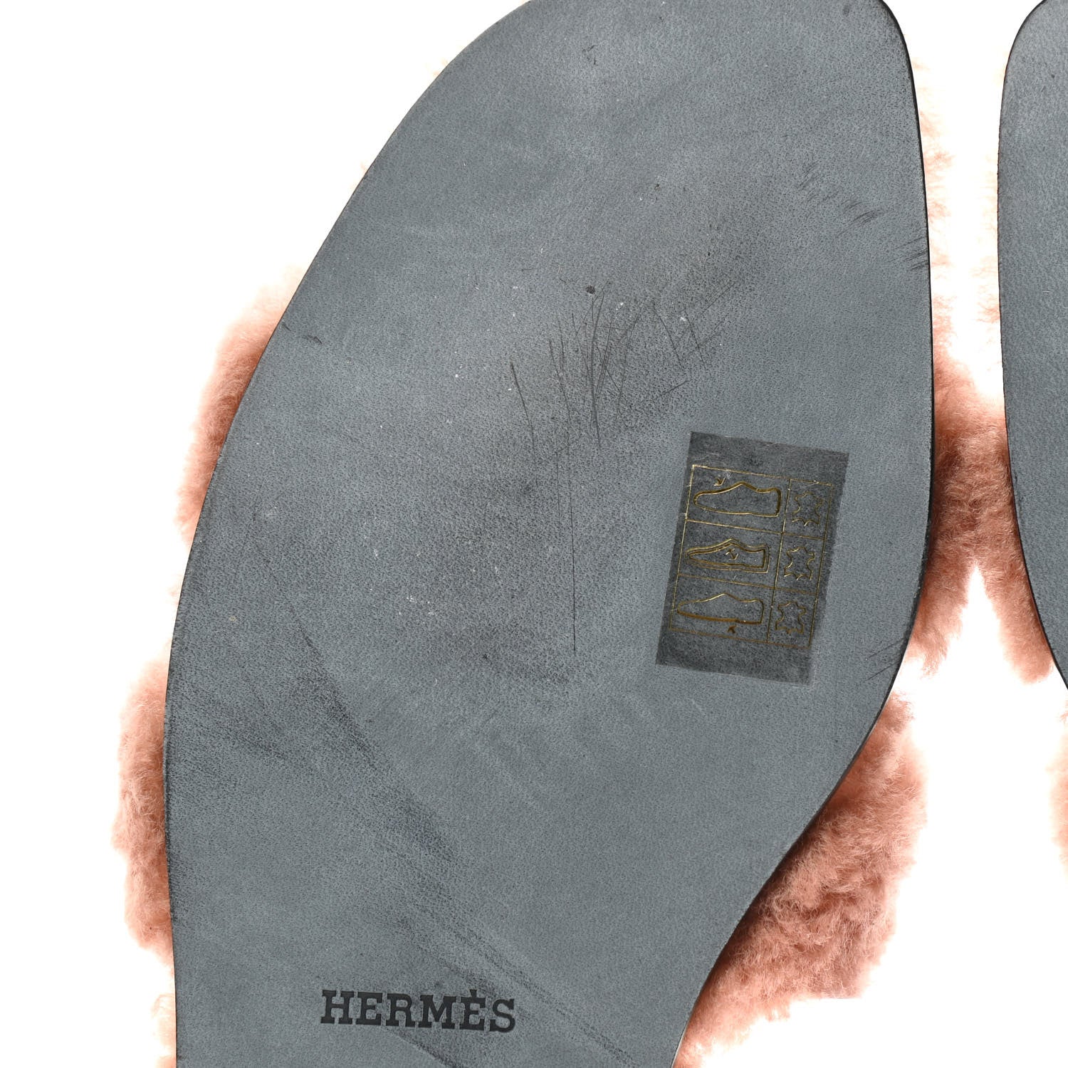 Hermes Woolskin Oran Sandals 39.5 Rose Aube 8 of 9