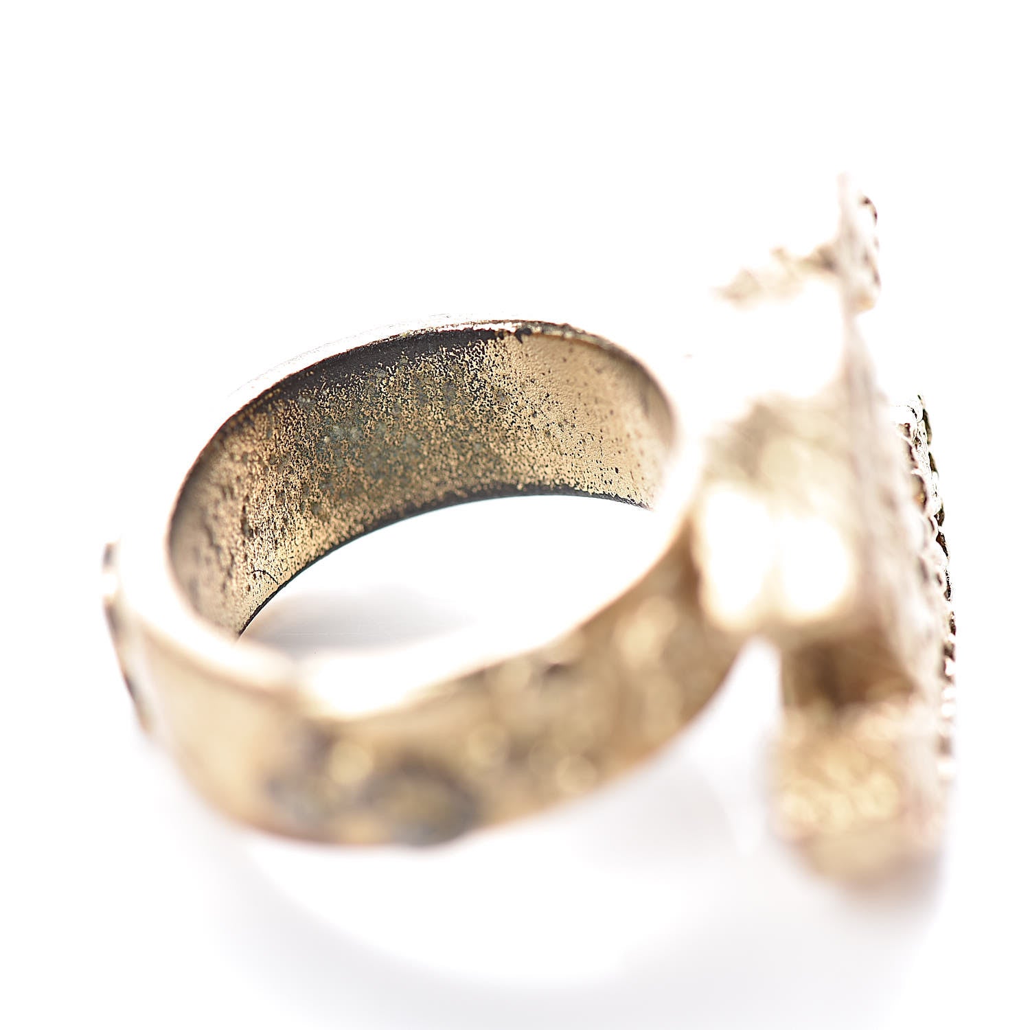 Chanel CC Logo Ring 5 Gold 5 of 6