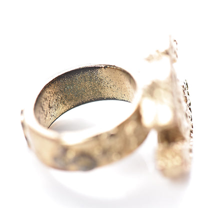 Chanel CC Logo Ring 5 Gold 5 of 6