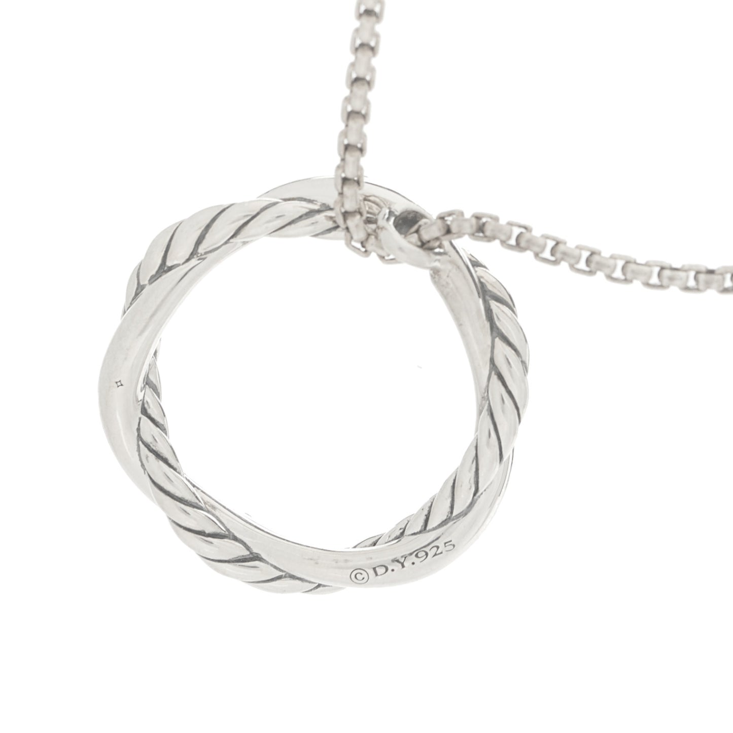 Sterling Silver Diamond Petite Infinity Pendant Necklace
