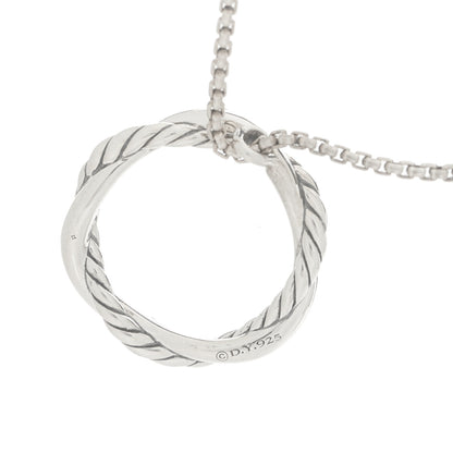 David Yurman Sterling Silver Diamond Petite Infinity Pendant Necklace 5 of 6