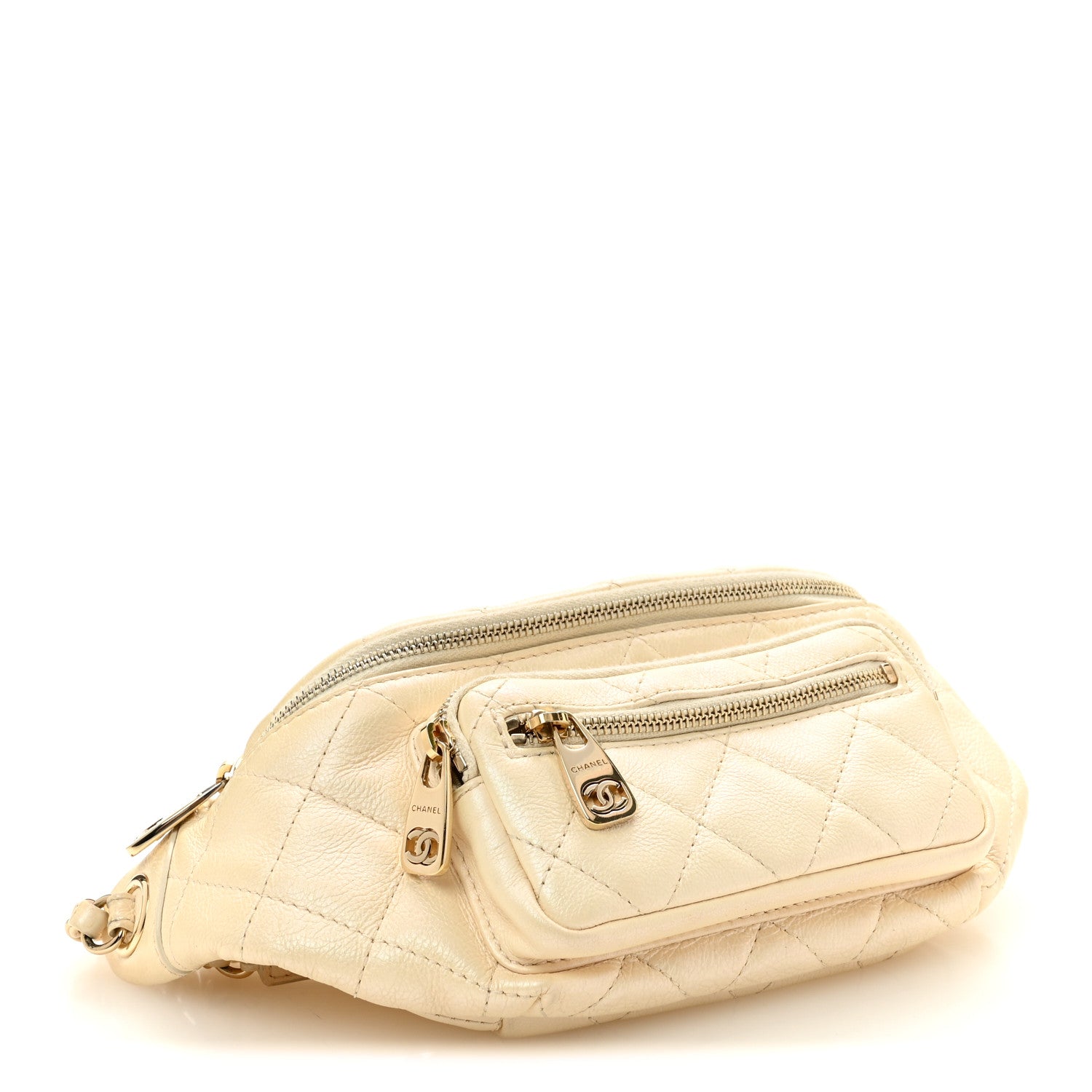 Chanel Calfskin Quilted All About Waist Belt Bag Light Beige 4 of 10