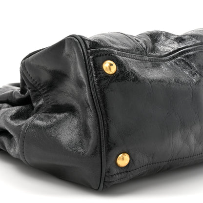 Prada Vitello Shine Shopping Satchel Black 9 of 18