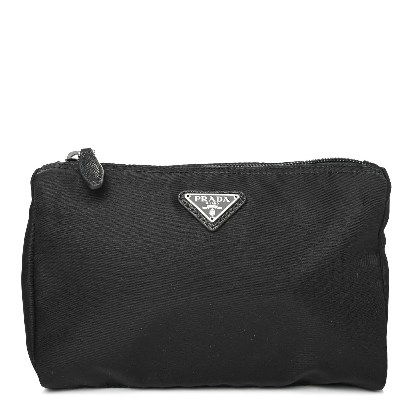 Nylon Tessuto Cosmetic Pouch Black
