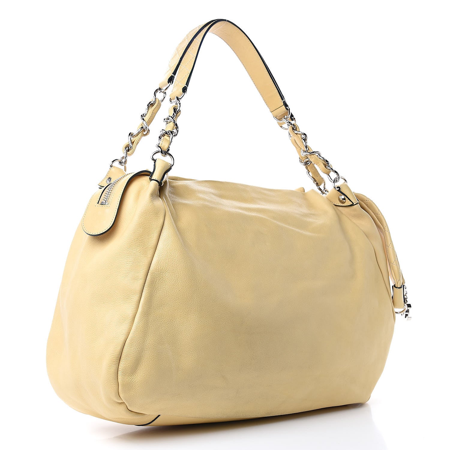 Chanel Lambskin Large Edgy Hobo Beige 3 of 16