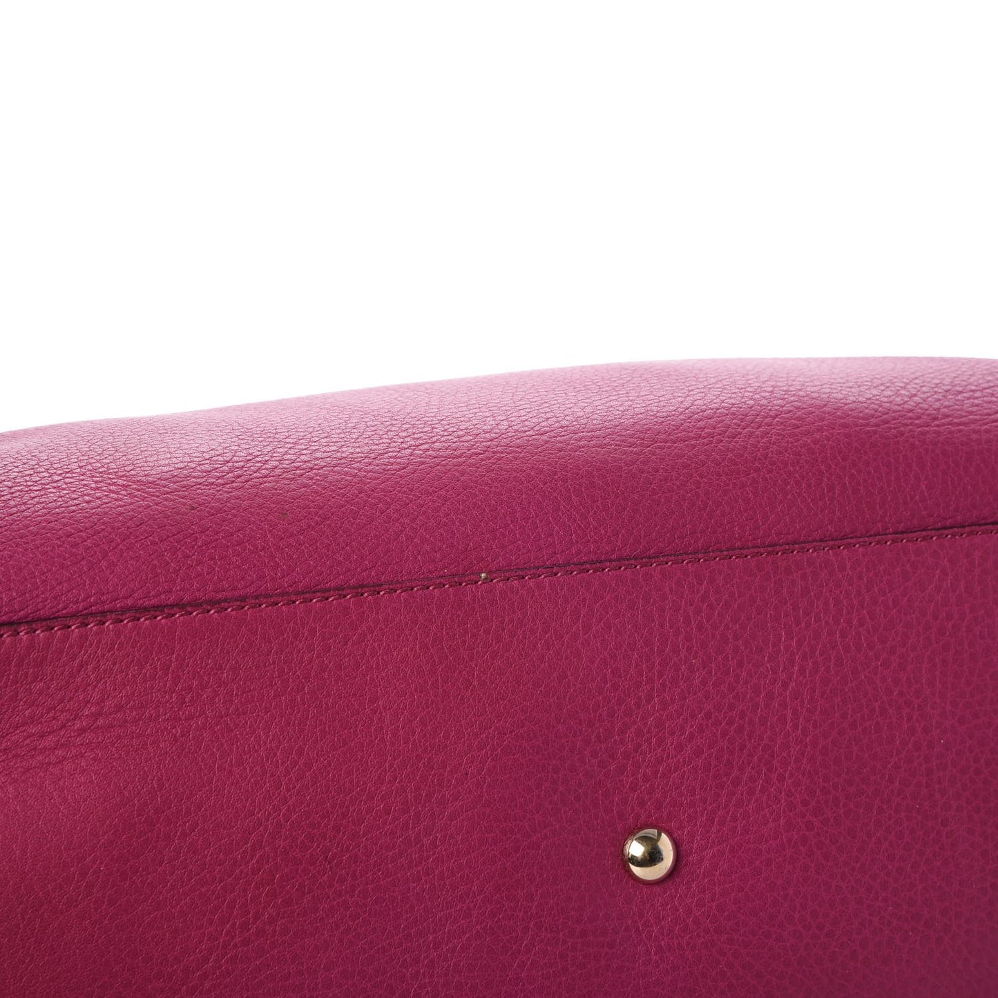 Pebbled Calfskin Medium Bamboo Shopper Tote Bright Bougainvillea