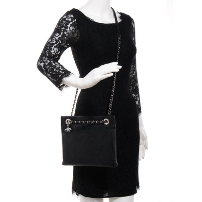Chanel Grained Calfskin CC Pocket Flat Cross Body Bag Black 2 of 7