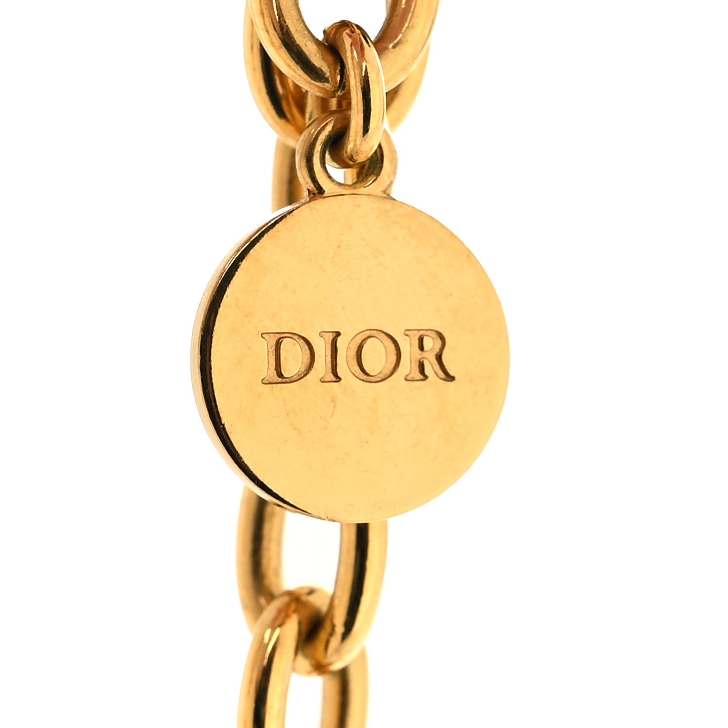 Christian Dior Metal CD Choker Necklace Gold 5 of 5