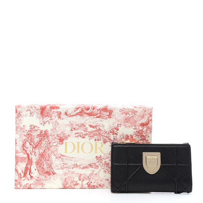 Christian Dior Grained Calfskin Cannage Diorama Wallet Black 8 of 8