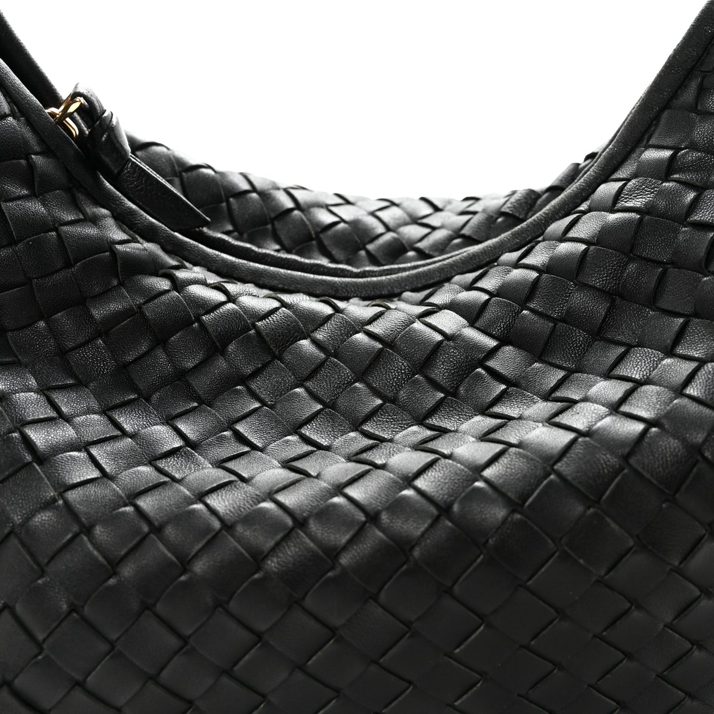 Nappa Intrecciato Medium Veneta Hobo Black