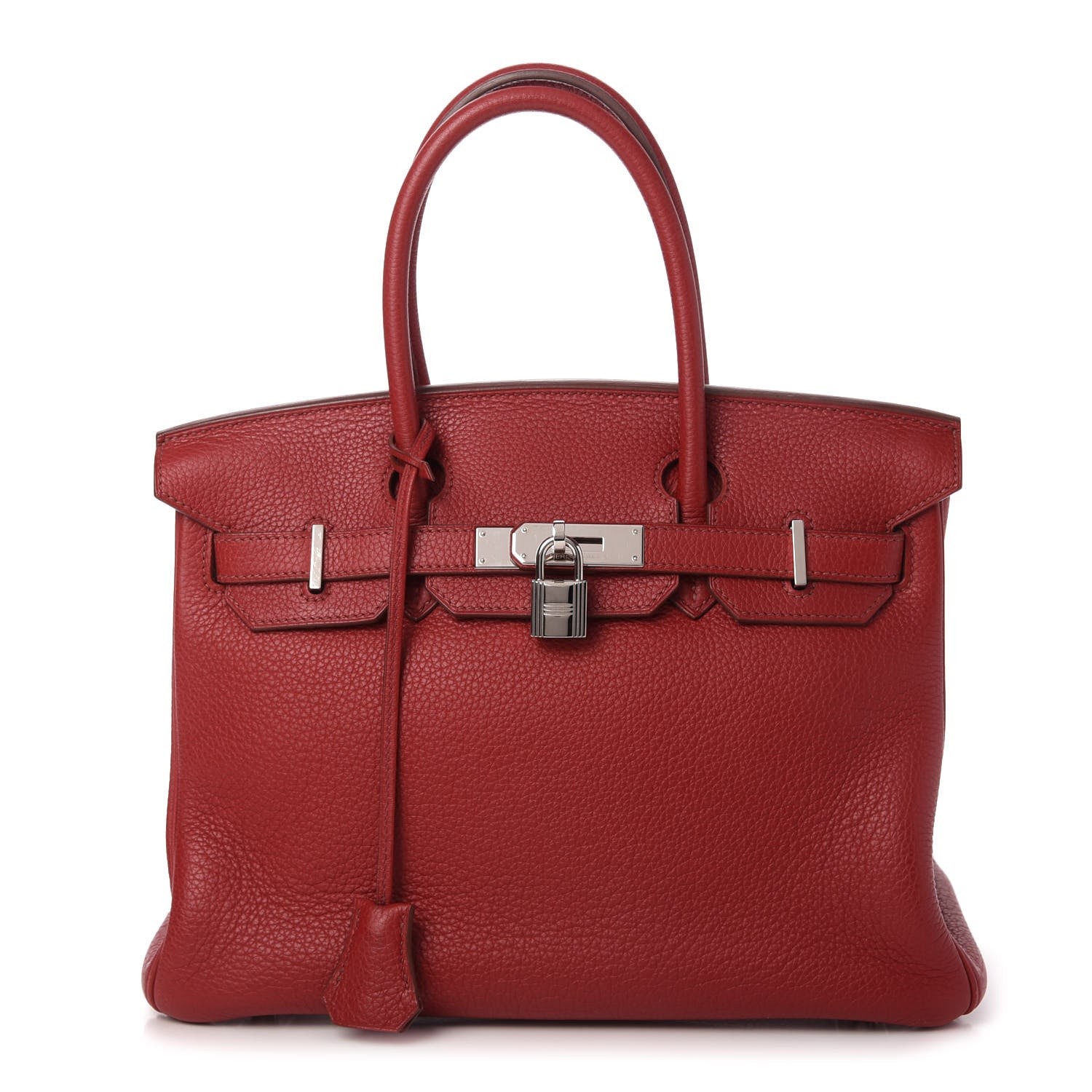 Hermes Taurillon Clemence Birkin 30 Rouge Garance 1 of 10