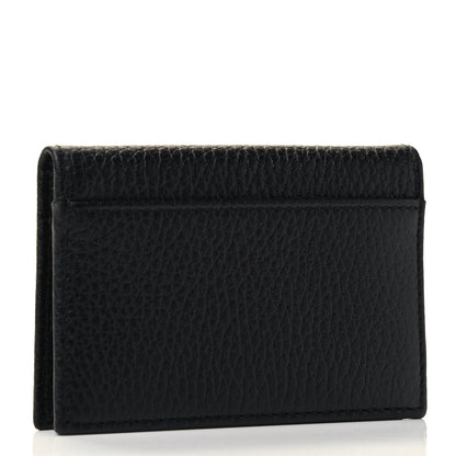 Gucci Pebbled Calfskin GG Marmont Card Case Black 2 of 4