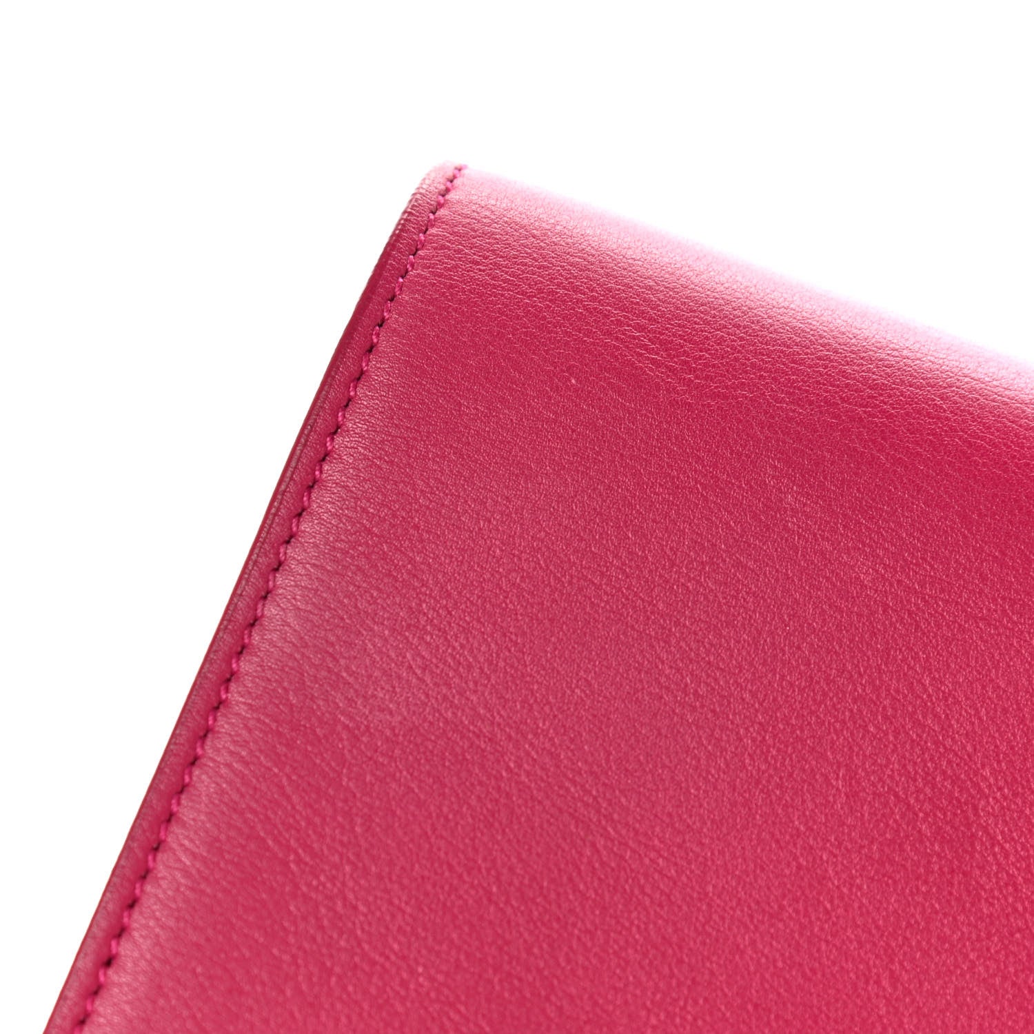 Saint Laurent Calfskin Classic Y Ligne Clutch Fuchsia 20 of 20