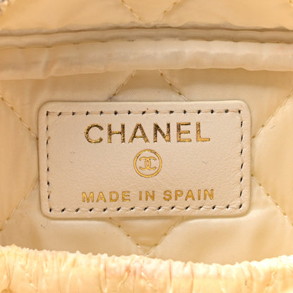 Chanel Caviar Quilted Medium Curvy Pouch Cosmetic Case White 6 of 11