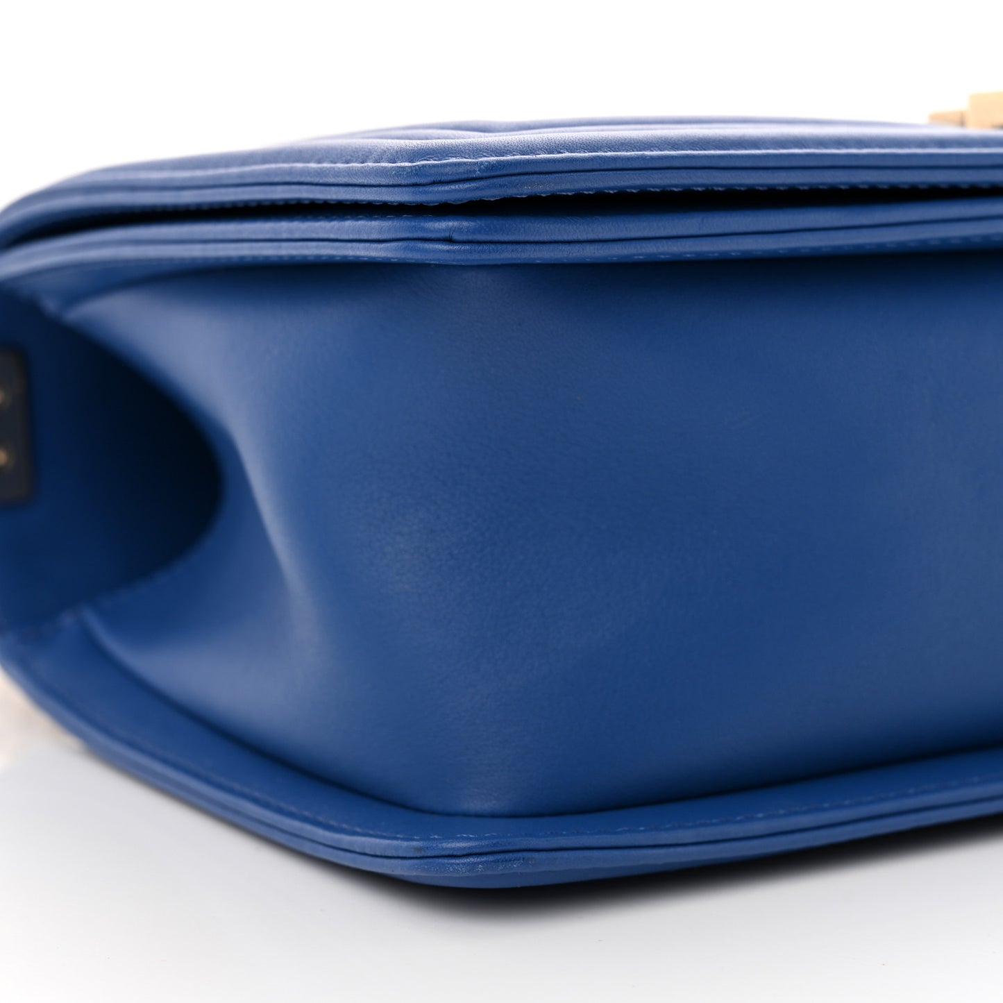 Calfskin Quilted Medium Boy Flap Blue