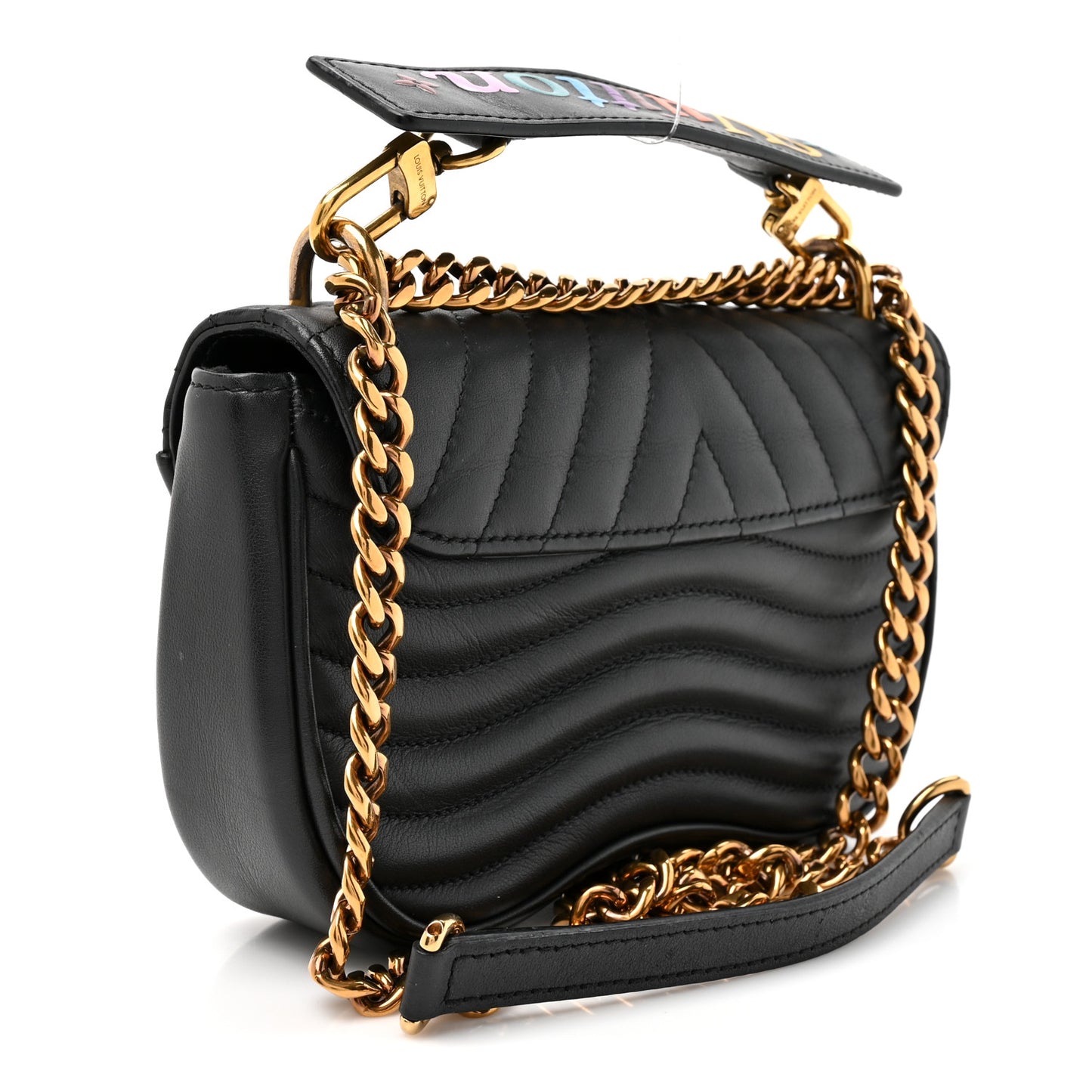 Calfskin New Wave Chain PM Black