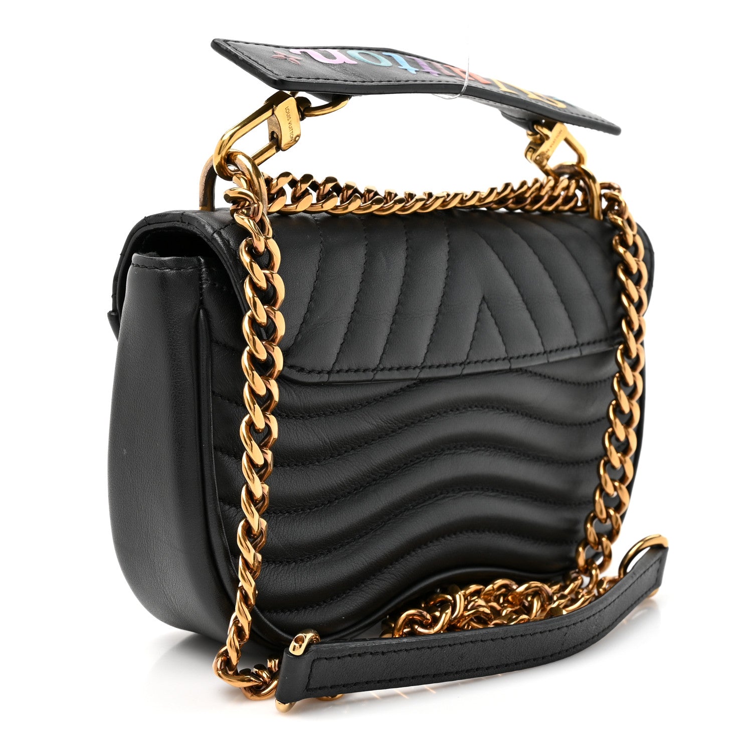 Louis Vuitton Calfskin New Wave Chain PM Black 2 of 9