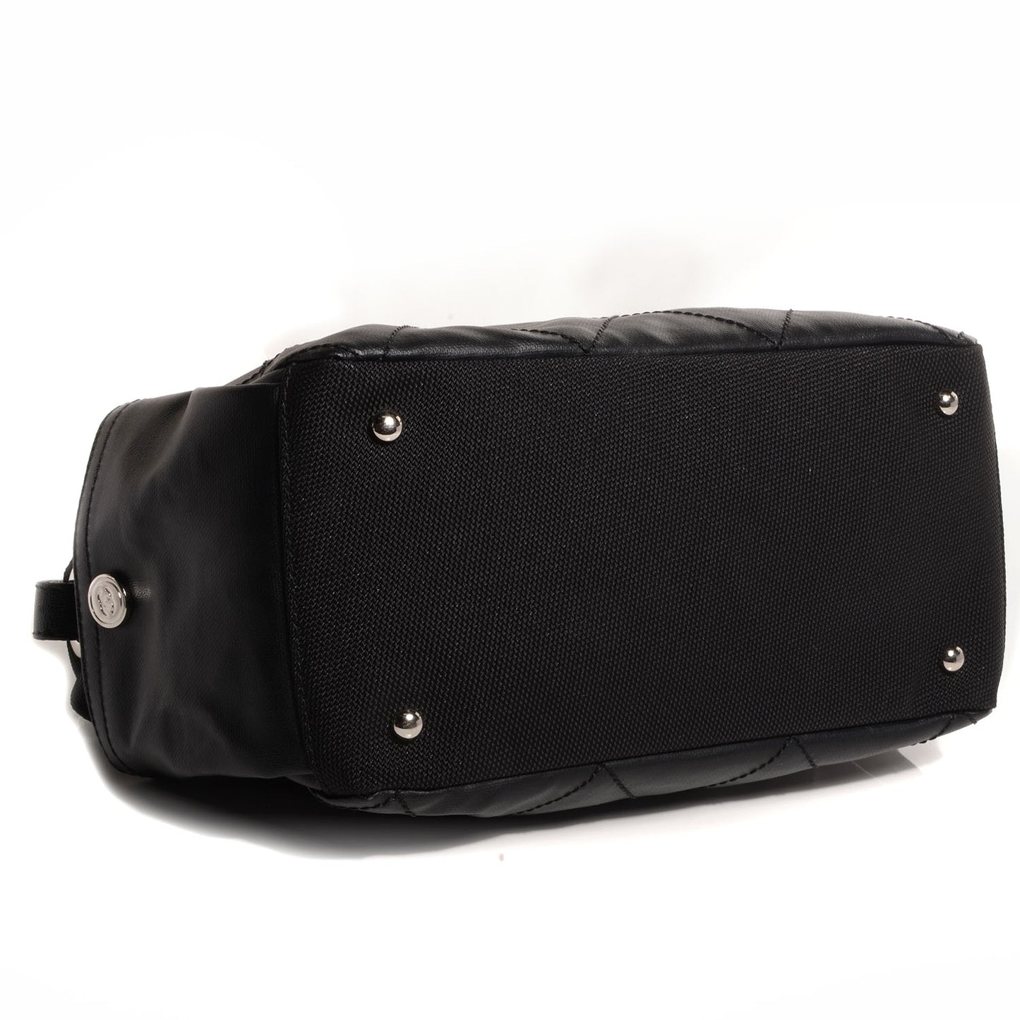Coated Canvas Paris Biarritz Hobo Black