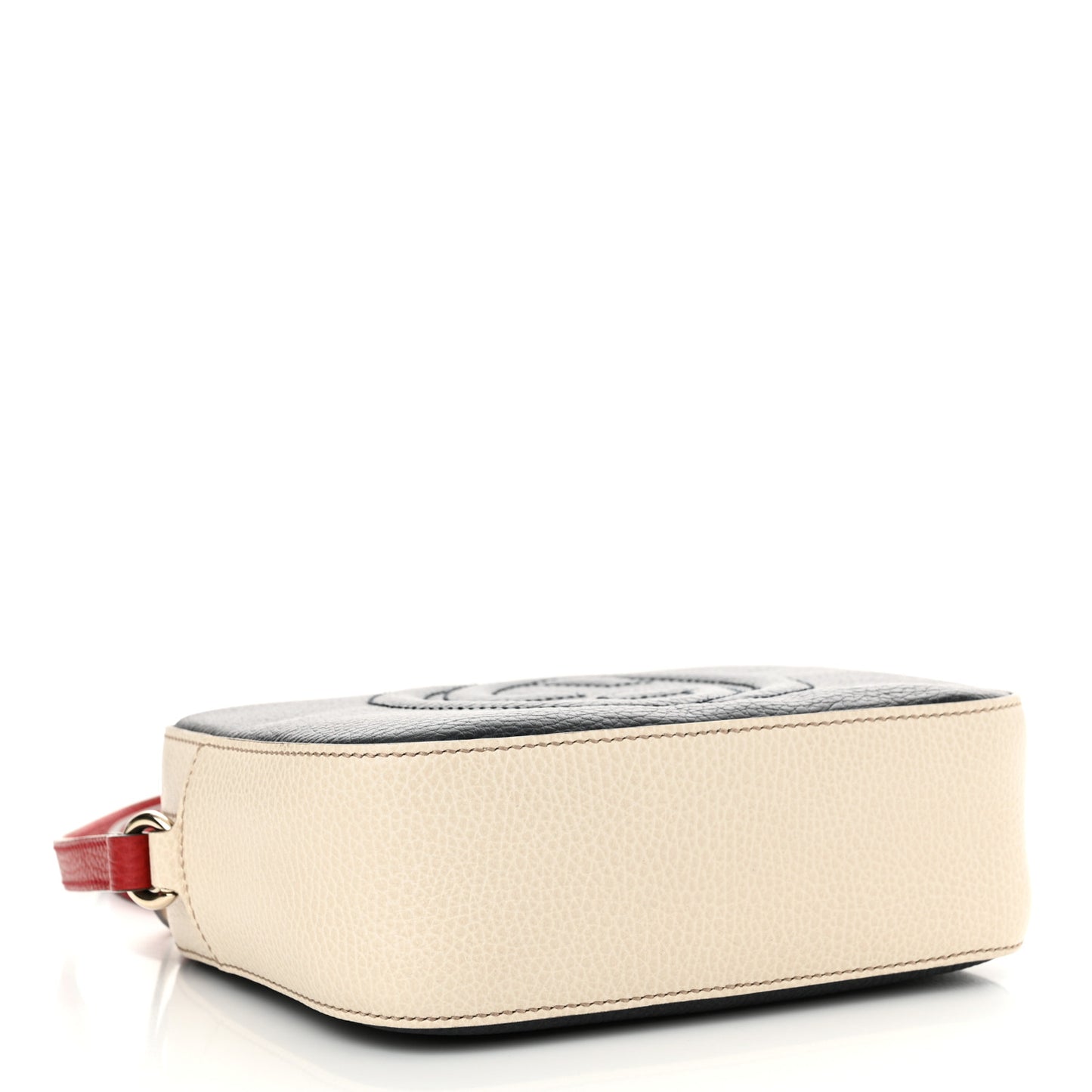 Dollar Calfskin Small Soho Disco Bag Blue Hibiscus Red Mystic White