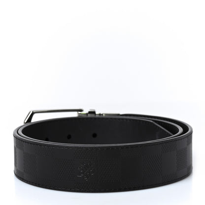 Louis Vuitton Damier Infini Calfskin Slender 35mm Belt 90 36 Black 2 of 4