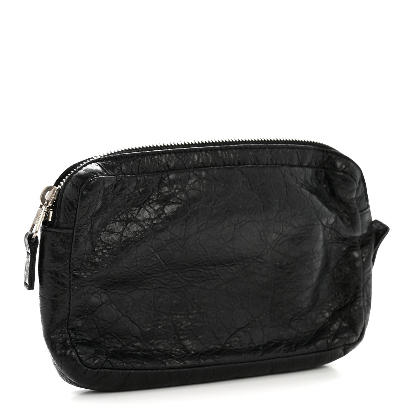 Agneau Arena Classic Hardware Grip Wallet Black