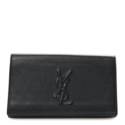 Saint Laurent Calfskin Monogram Large Belle De Jour Clutch Black 1 of 6