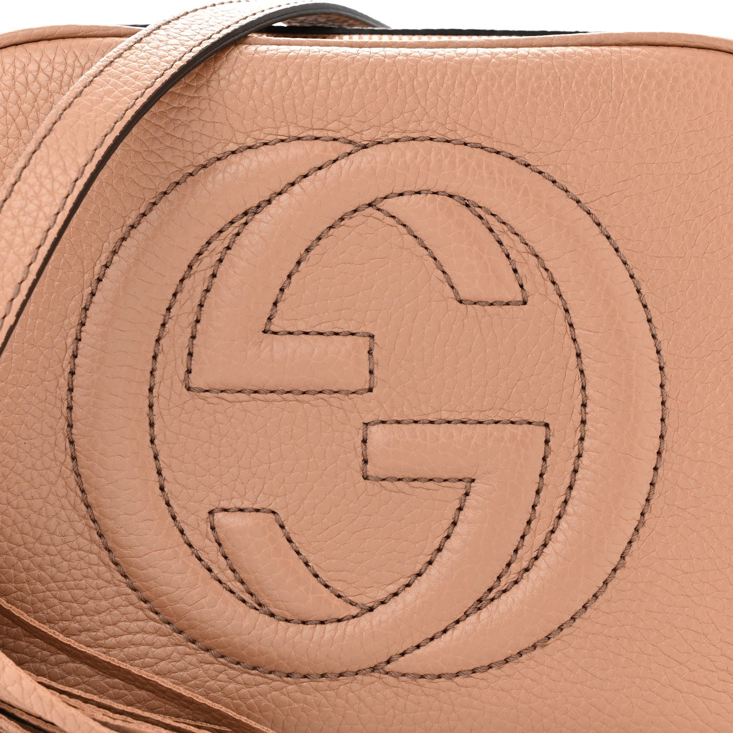 Gucci Pebbled Calfskin Small Soho Disco Bag Camelia 8 of 11