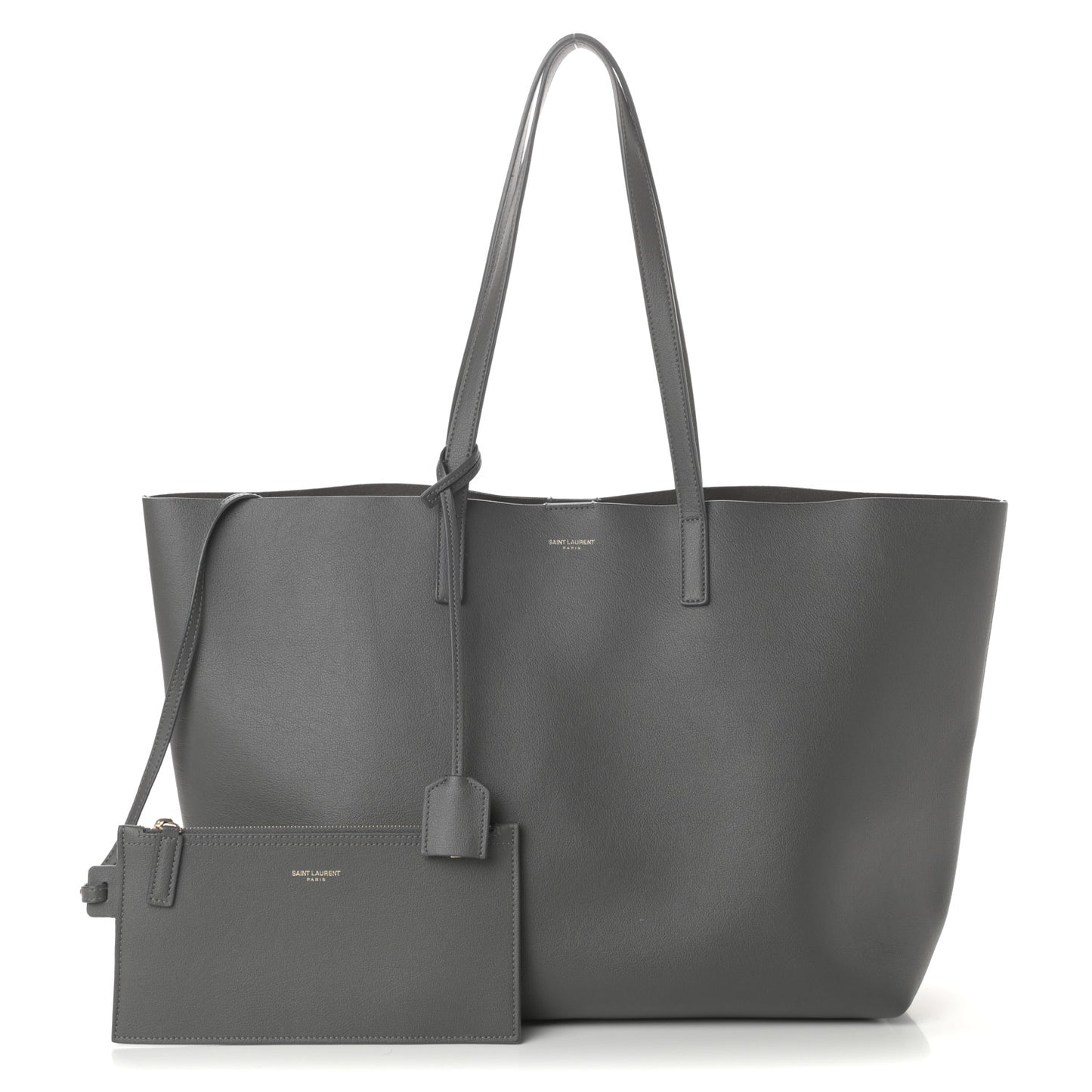 Calfskin Large Shopping Tote Dark Grey