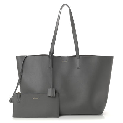 Saint Laurent Calfskin Large Shopping Tote Dark Grey 1 of 9