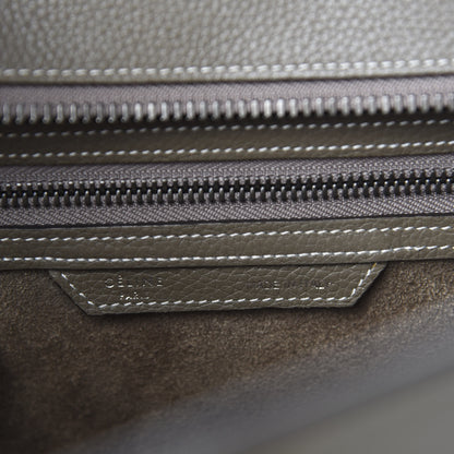 Celine Drummed Calfskin Micro Luggage Souris 8 of 9