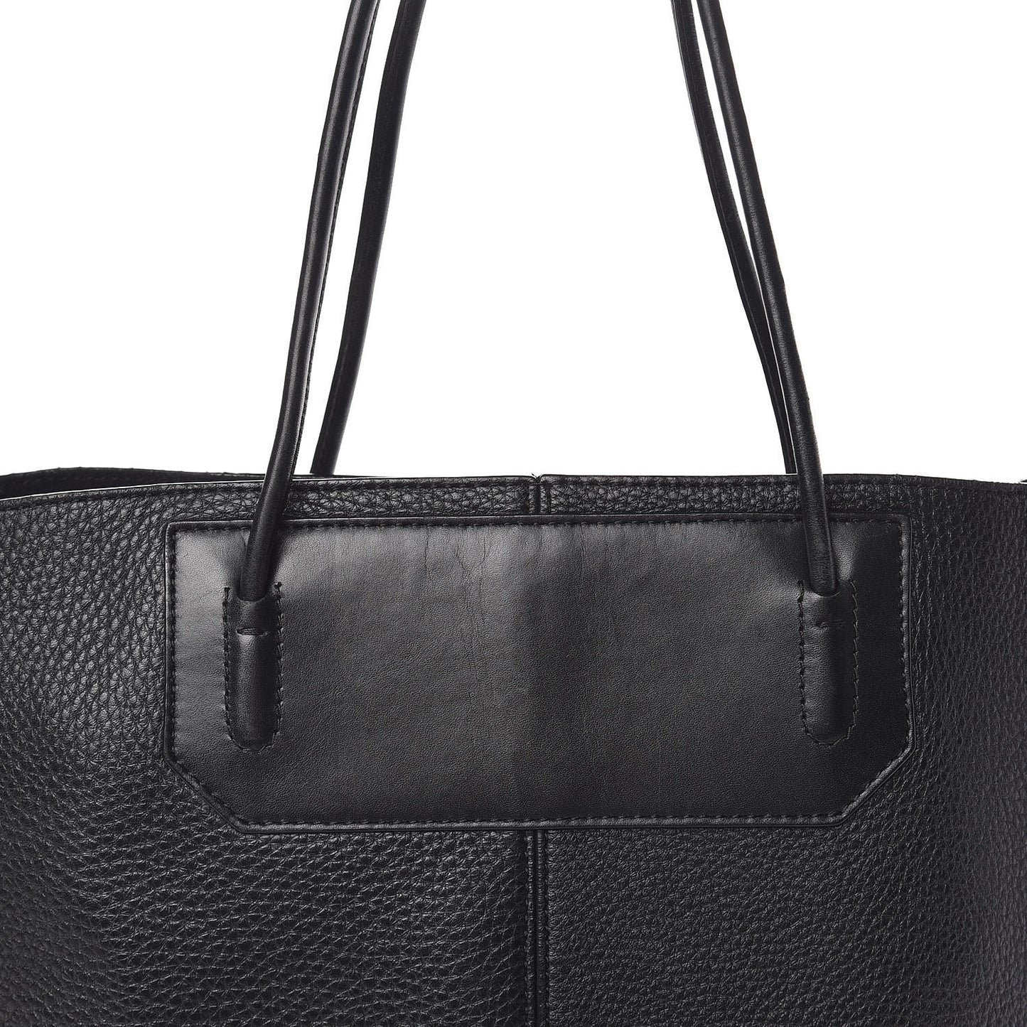 Pebbled Calfskin Large Prisma Skeletal Tote Black Rose Gold Hardware