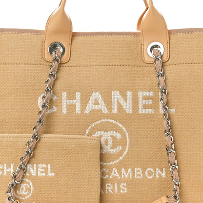 Chanel Mixed Fibers Medium Deauville Tote Beige 9 of 11