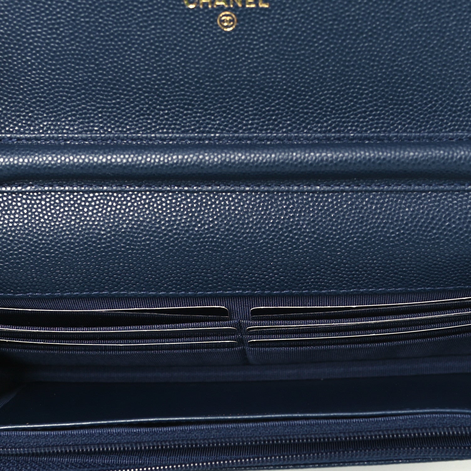 Chanel Caviar Quilted Wallet On Chain WOC Navy Blue 4 of 8