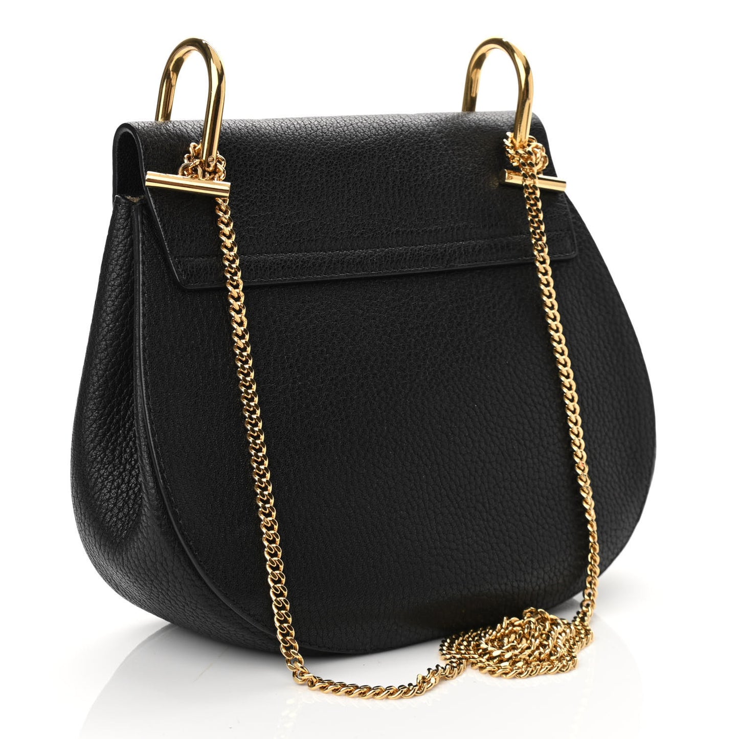 Grained Lambskin Drew Shoulder Bag Black