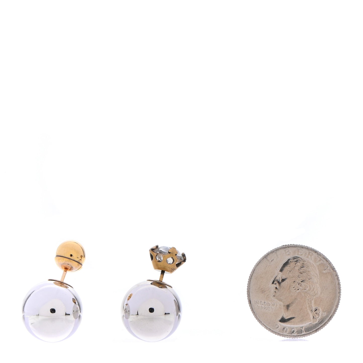 Crystal Mise En Dior Tribal Earrings Gold Silver