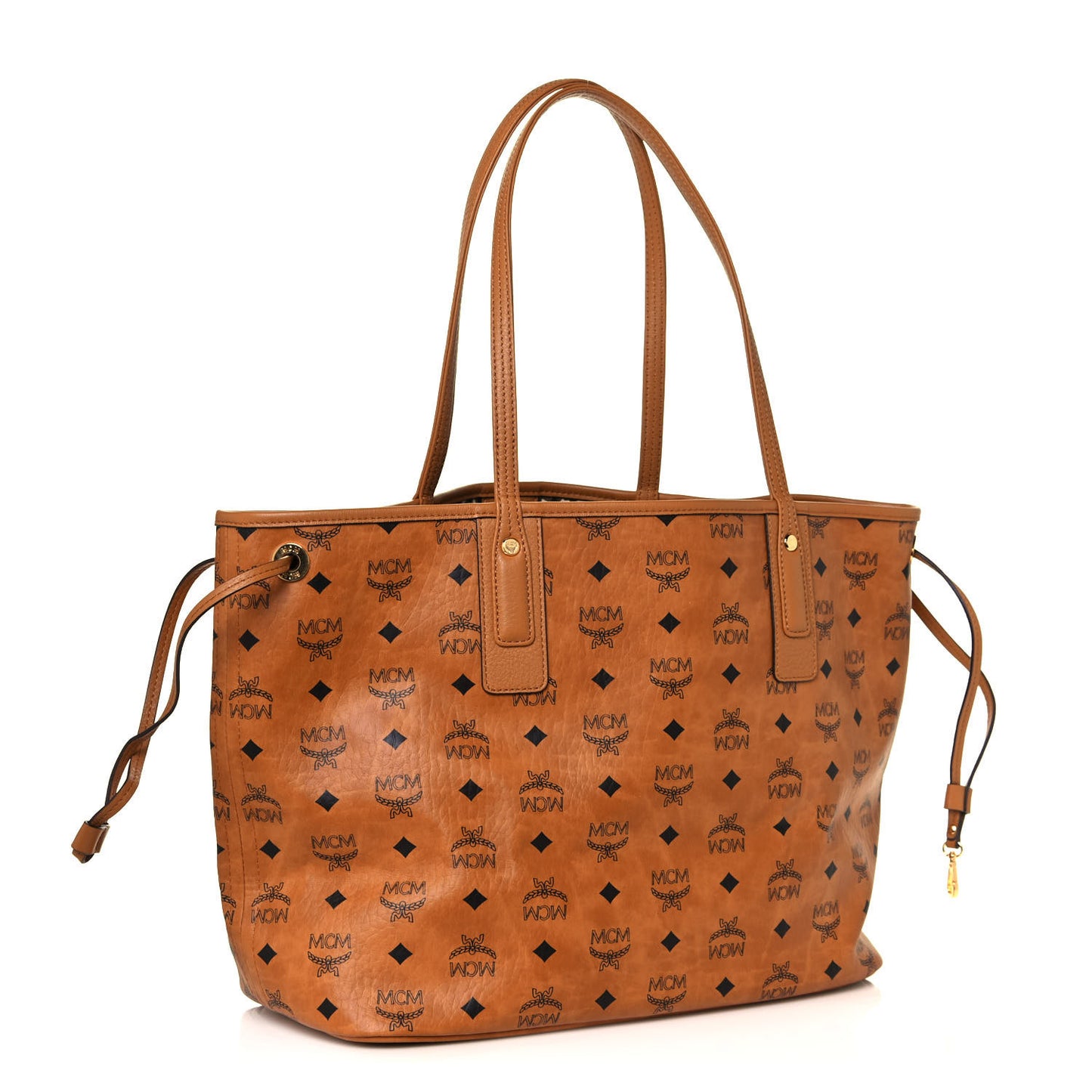Visetos Medium Liz Reversible Shopper Tote Cognac