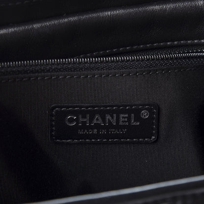 Chanel Aged Calfskin Chevron Quilted Medium Gabrielle Hobo Black 7 of 9