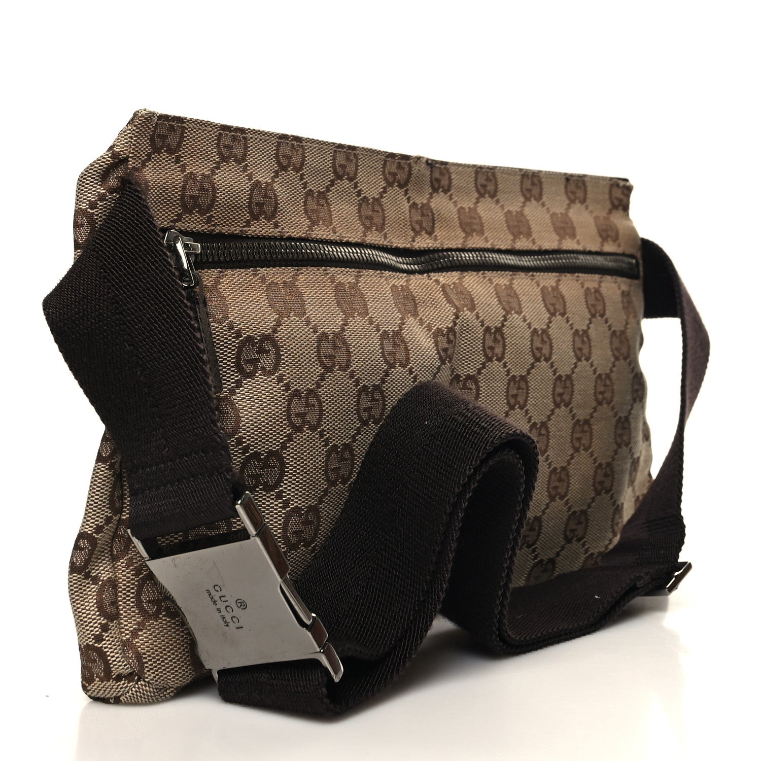 Gucci Monogram Web Belt Bag Dark Brown 3 of 11